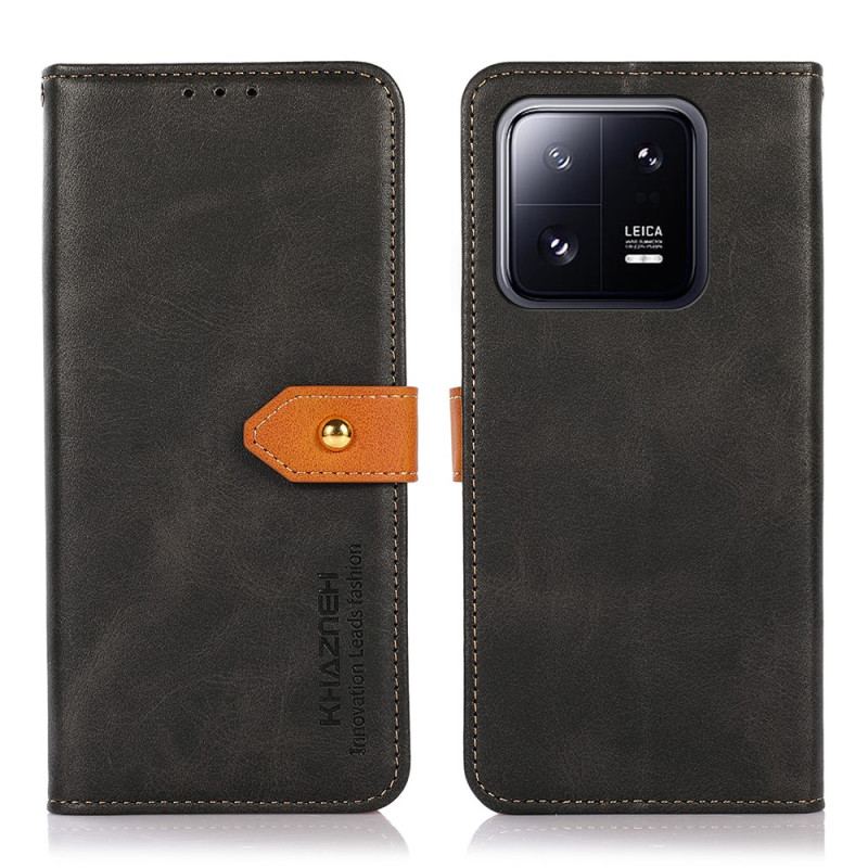 Capa Flip Para Xiaomi 13 Pro Com Alça Khazneh