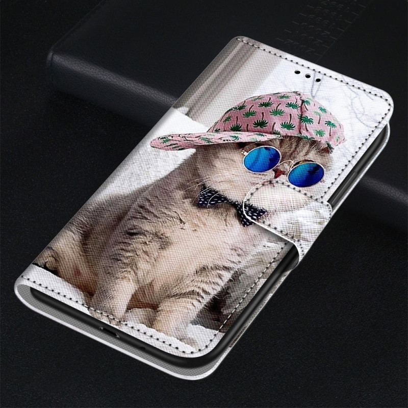 Capa Flip Para Xiaomi 13 Pro De Cordão Yo Cat Com Alça