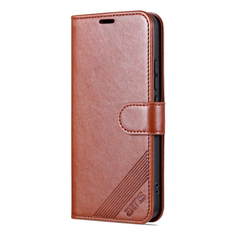 Capa Flip Para Xiaomi 13 Pro Efeito Couro Azns