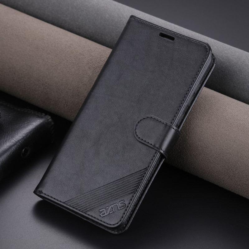 Capa Flip Para Xiaomi 13 Pro Efeito Couro Azns