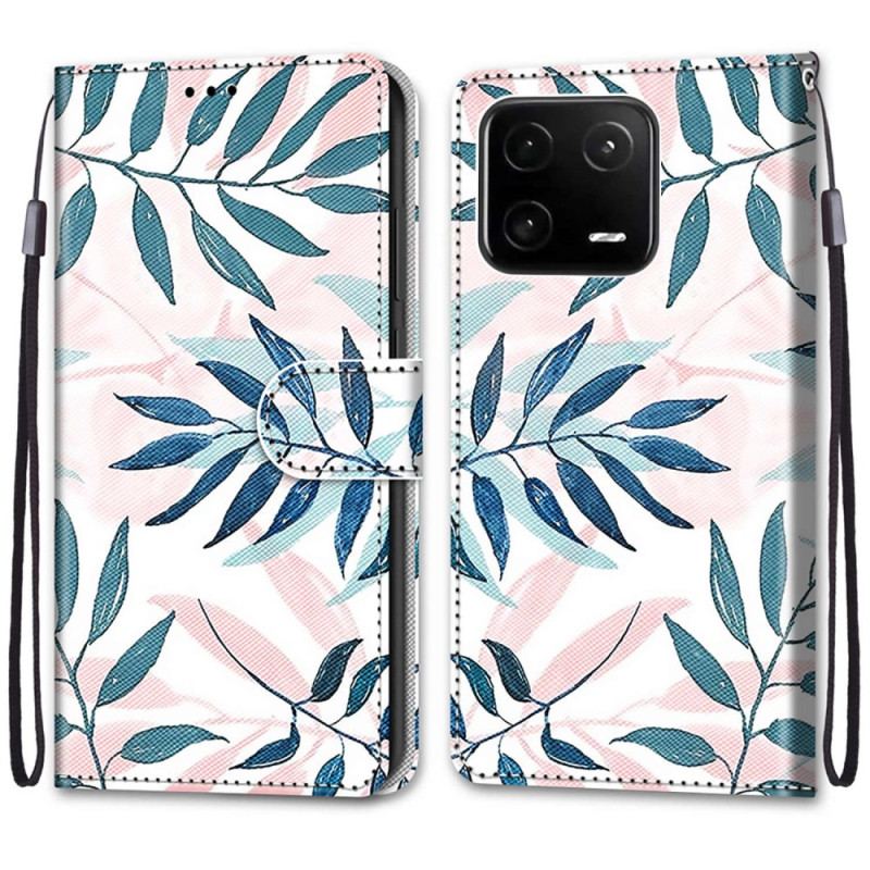 Capa Folio Para Xiaomi 13 Pro Gráfico Com Cordão