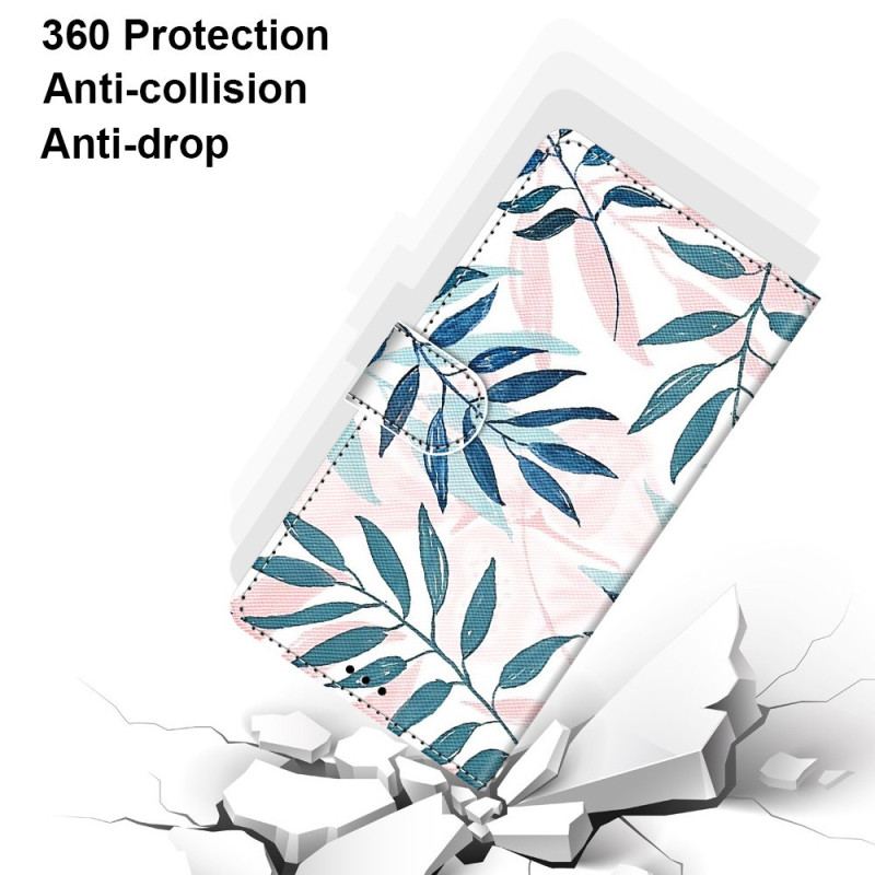 Capa Folio Para Xiaomi 13 Pro Gráfico Com Cordão
