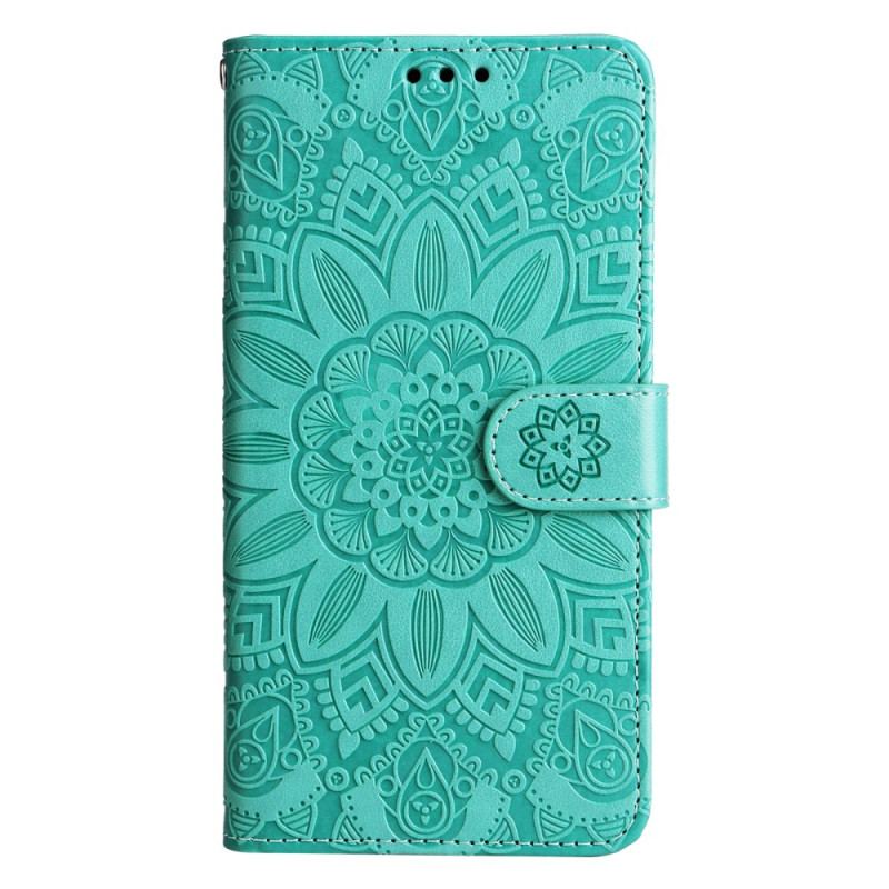 Capa Folio Para Xiaomi 13 Pro Mandala Sol Com Cordão