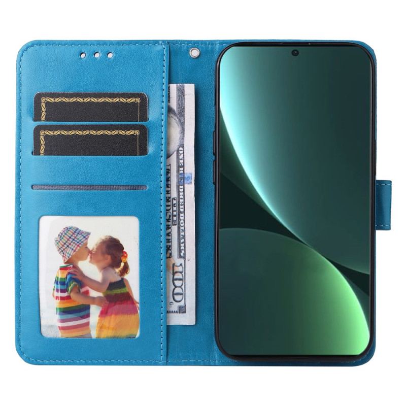 Capa Folio Para Xiaomi 13 Pro Mandala Sol Com Cordão