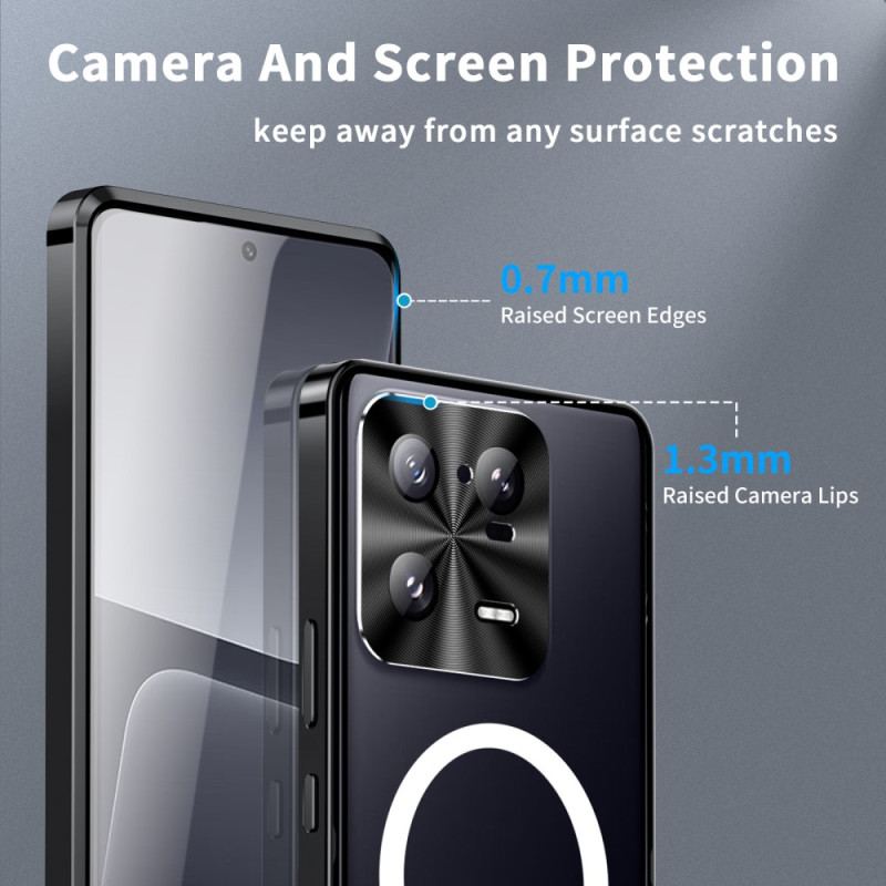 Capa Para Xiaomi 13 Pro Bordas De Metal Compatíveis Com Magsafe