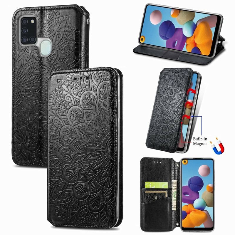 Capa De Celular Para Samsung Galaxy A21s Flip Mandala