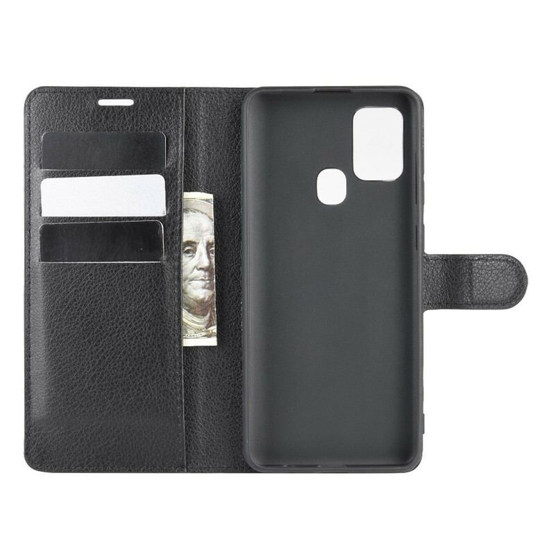 Capa De Couro Para Samsung Galaxy A21s Clássico