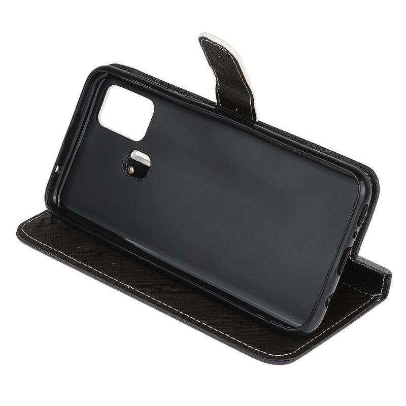 Capa Flip Para Samsung Galaxy A21s Lobo No Inverno Com Cordão