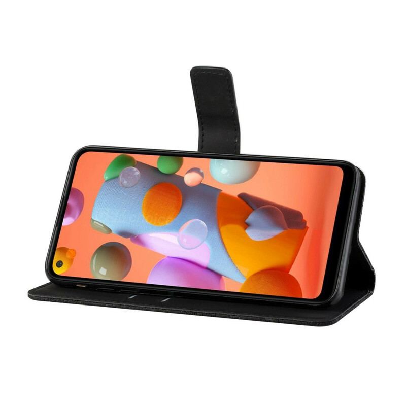 Capa Flip Para Samsung Galaxy A21s Padrão De Tapeçaria