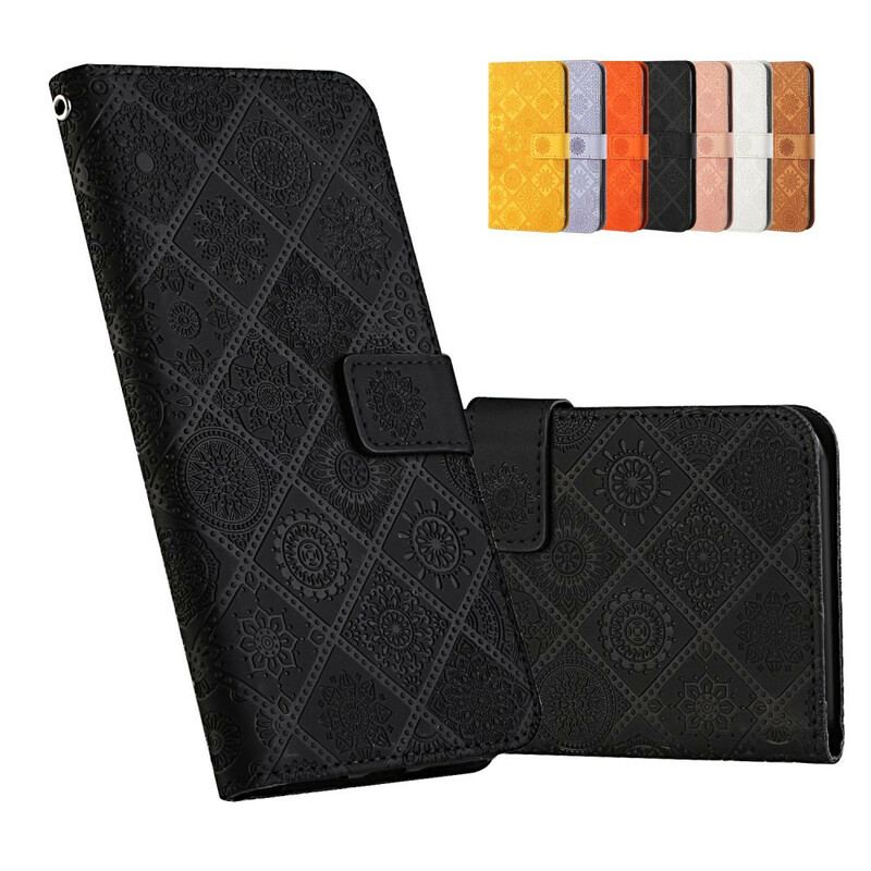 Capa Flip Para Samsung Galaxy A21s Padrão De Tapeçaria