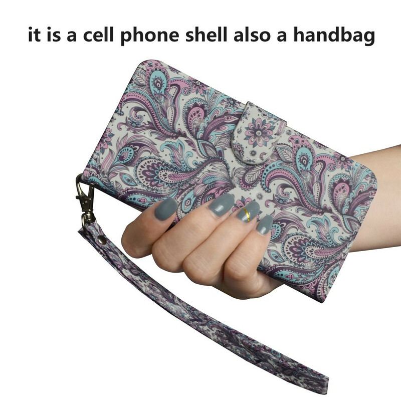 Capa Flip Para Samsung Galaxy A21s Padrões De Flores