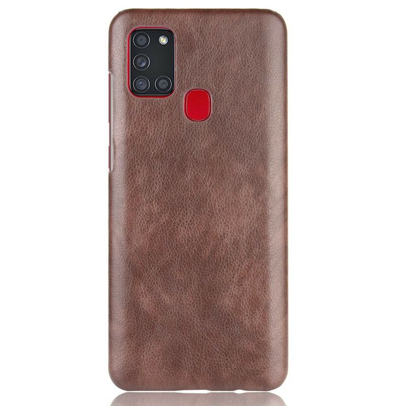 Capa Para Samsung Galaxy A21s Efeito Couro De Desempenho Lichia
