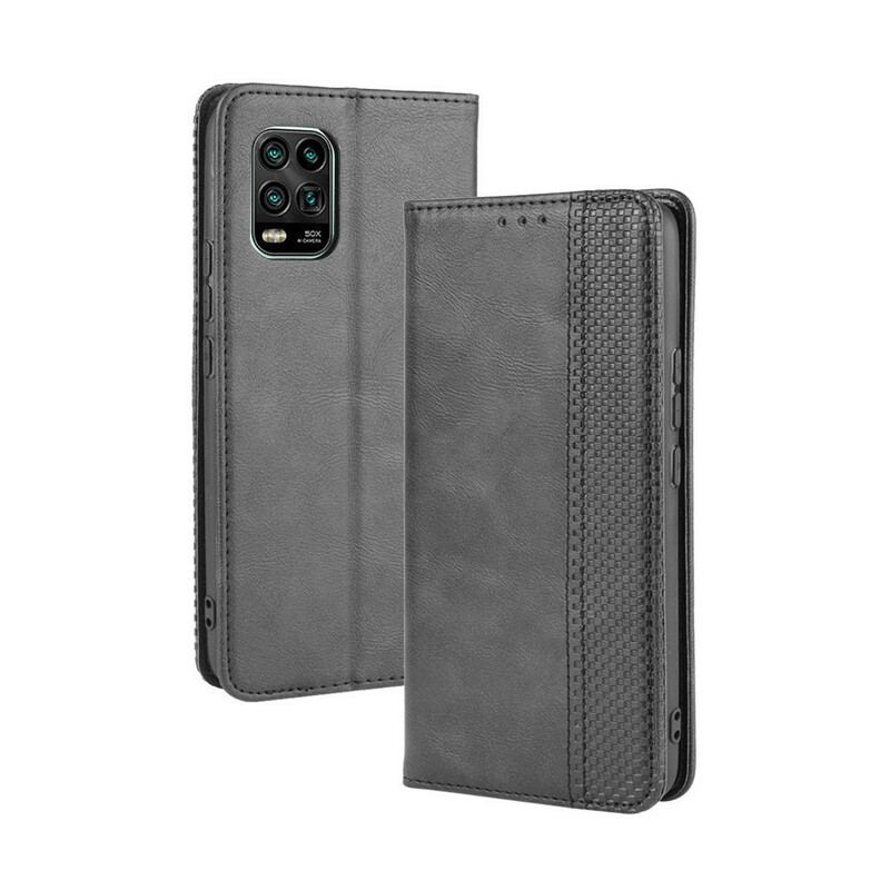 Capa De Celular Para Xiaomi Mi 10 Lite Flip Efeito Couro Vintage Estilizado