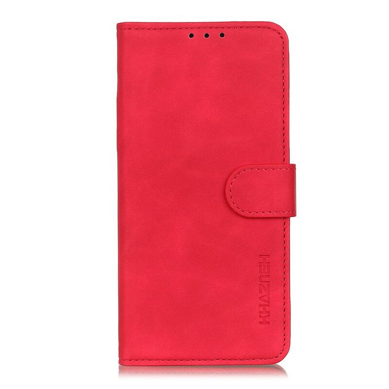 Capa De Couro Para Xiaomi Mi 10 Lite Efeito Couro Vintage Fosco Khazneh