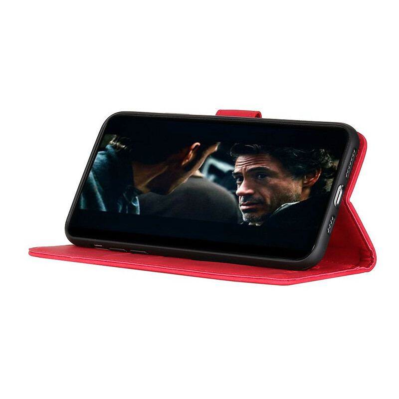 Capa De Couro Para Xiaomi Mi 10 Lite Efeito Couro Vintage Fosco Khazneh