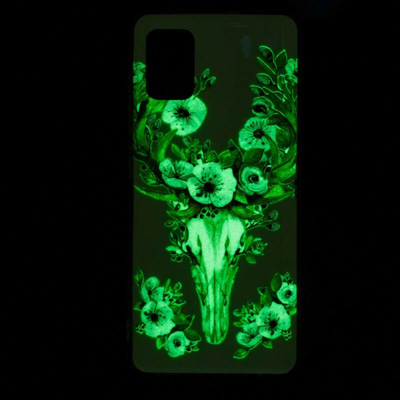 Capa Para Xiaomi Mi 10 Lite Alce Floral Fluorescente