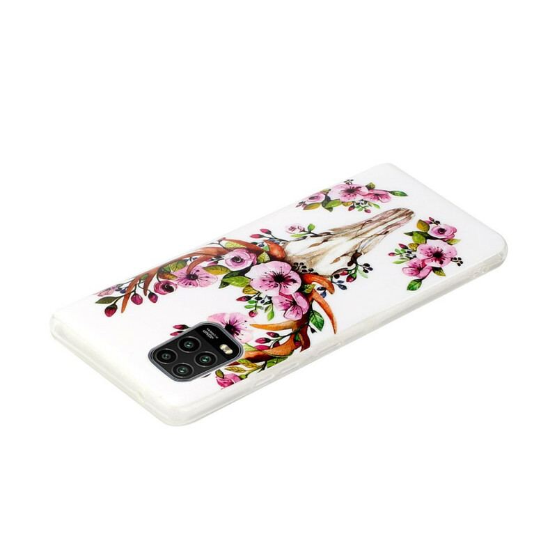 Capa Para Xiaomi Mi 10 Lite Alce Floral Fluorescente