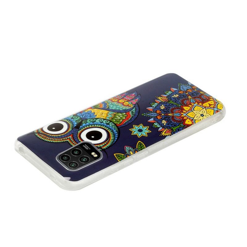 Capa Para Xiaomi Mi 10 Lite Mandala Coruja Fluorescente
