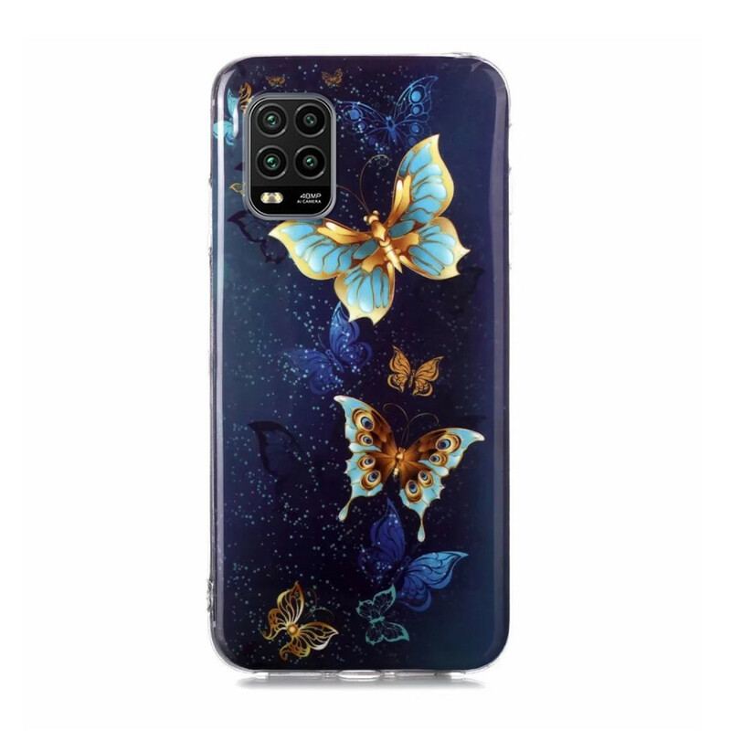 Capa Para Xiaomi Mi 10 Lite Série Borboletas Fluorescentes