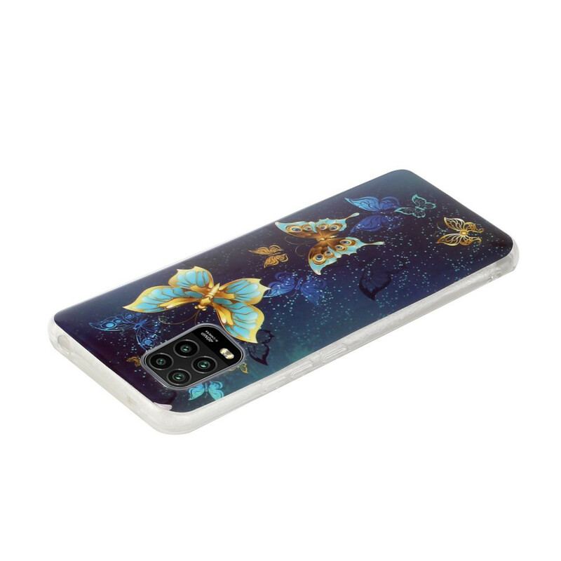 Capa Para Xiaomi Mi 10 Lite Série Borboletas Fluorescentes