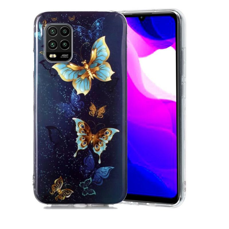 Capa Para Xiaomi Mi 10 Lite Série Borboletas Fluorescentes