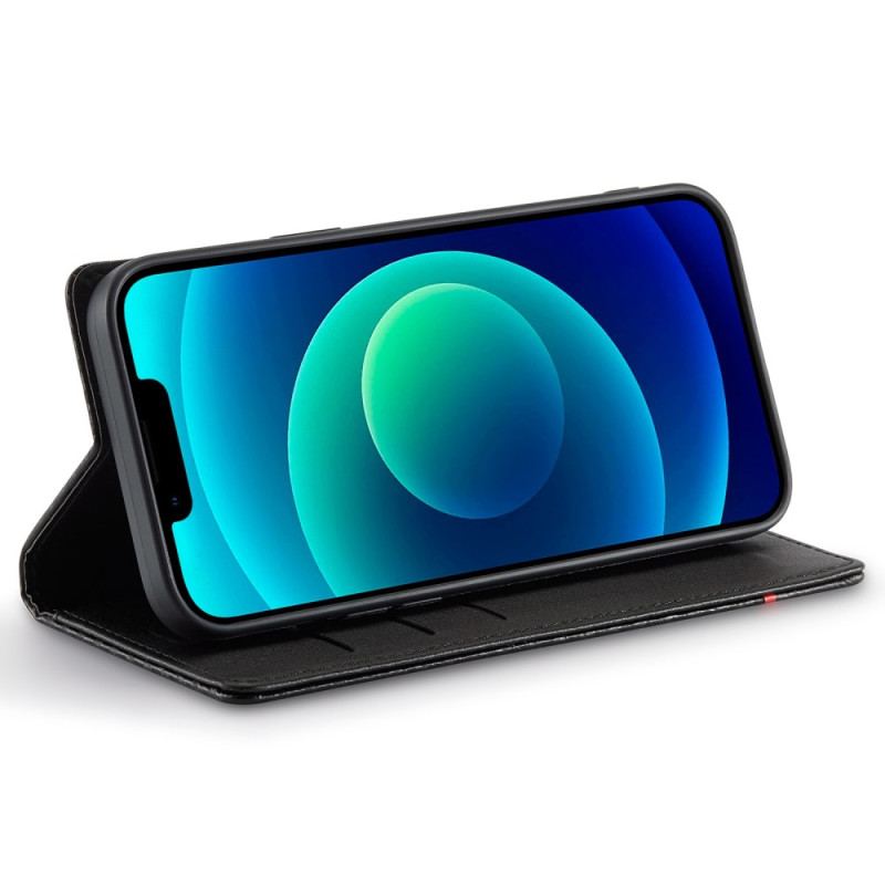 Capa De Celular Para iPhone 14 Plus Flip Fibra De Carbono