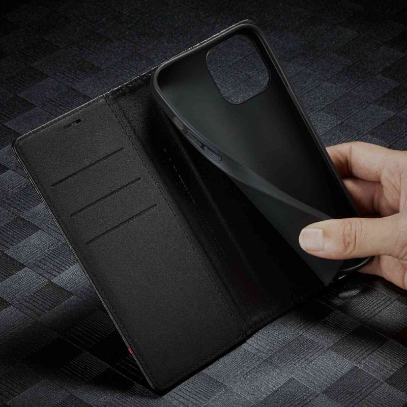 Capa De Celular Para iPhone 14 Plus Flip Fibra De Carbono