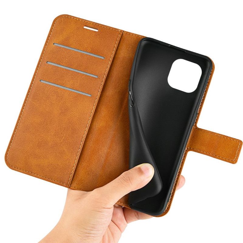Capa De Couro Para iPhone 14 Plus Efeito De Couro Extremo Fino