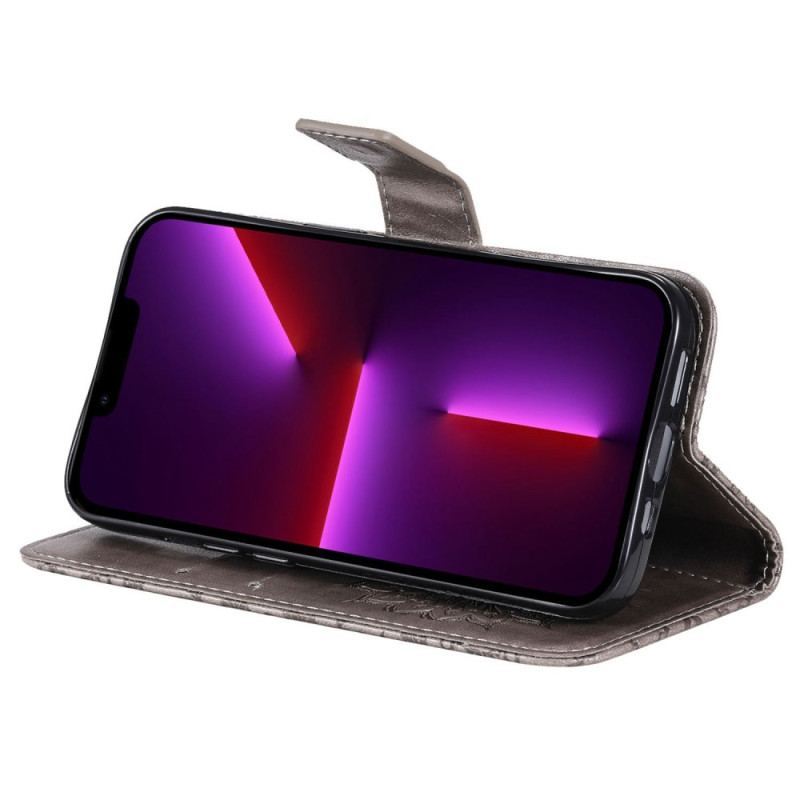 Capa Flip Para iPhone 14 Plus Flor Do Sol