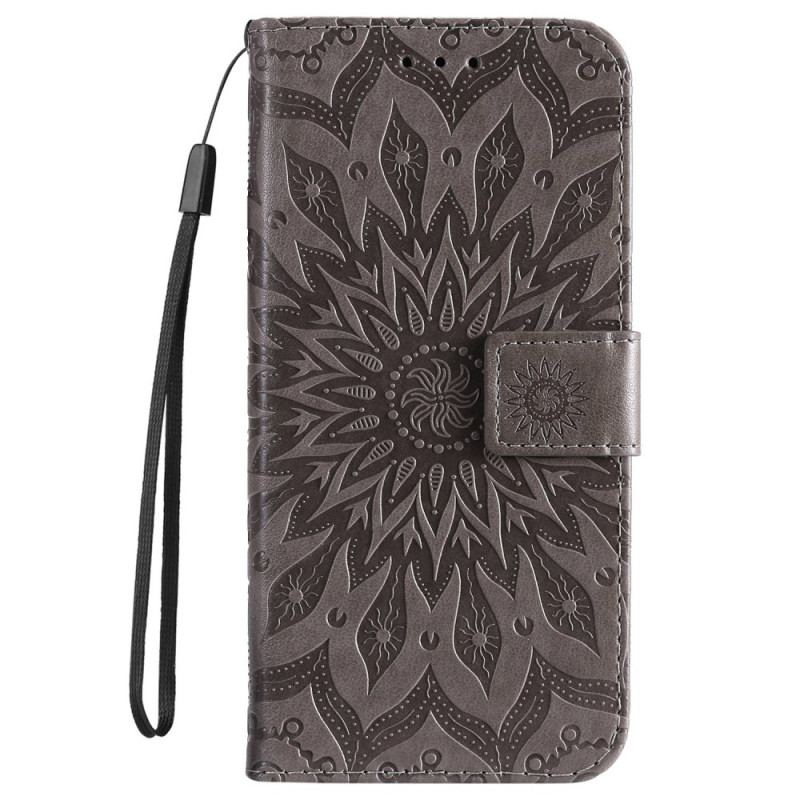 Capa Flip Para iPhone 14 Plus Flor Do Sol