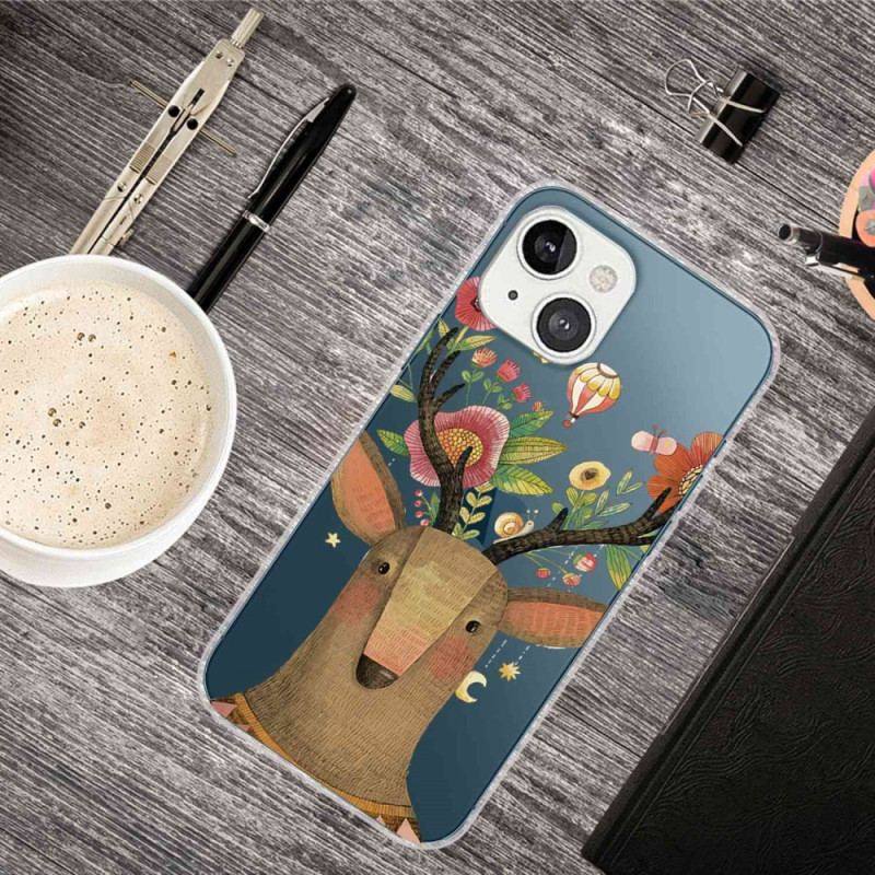Capa Para iPhone 14 Plus Cervo Tribal