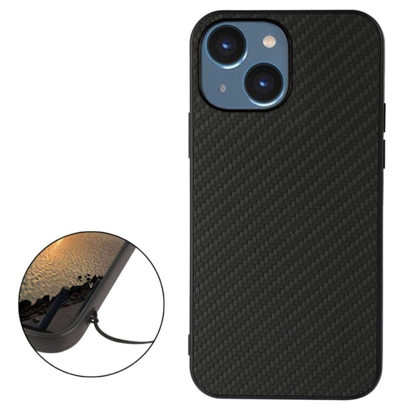 Capa Para iPhone 14 Plus Textura De Fibra De Carbono