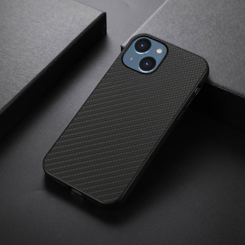 Capa Para iPhone 14 Plus Textura De Fibra De Carbono