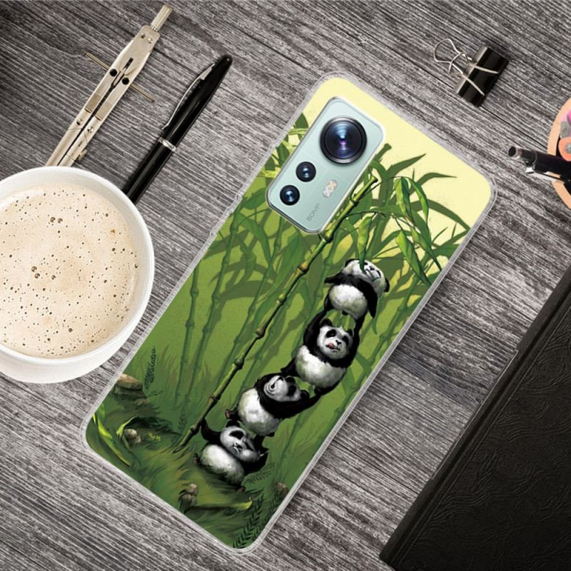 Capa De Celular Para Xiaomi 12 / 12X Bando De Pandas De Silicone