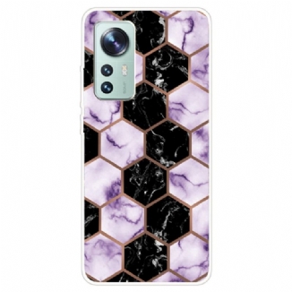 Capa De Celular Para Xiaomi 12 / 12X Design De Mármore De Silicone