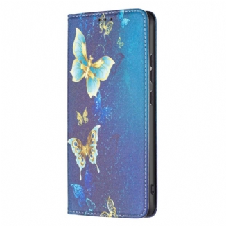 Capa De Celular Para Xiaomi 12 / 12X Flip Borboletas Coloridas