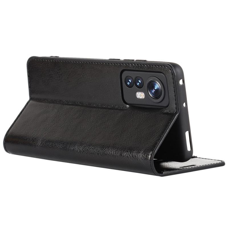Capa De Celular Para Xiaomi 12 / 12X Flip Couro Legitimo