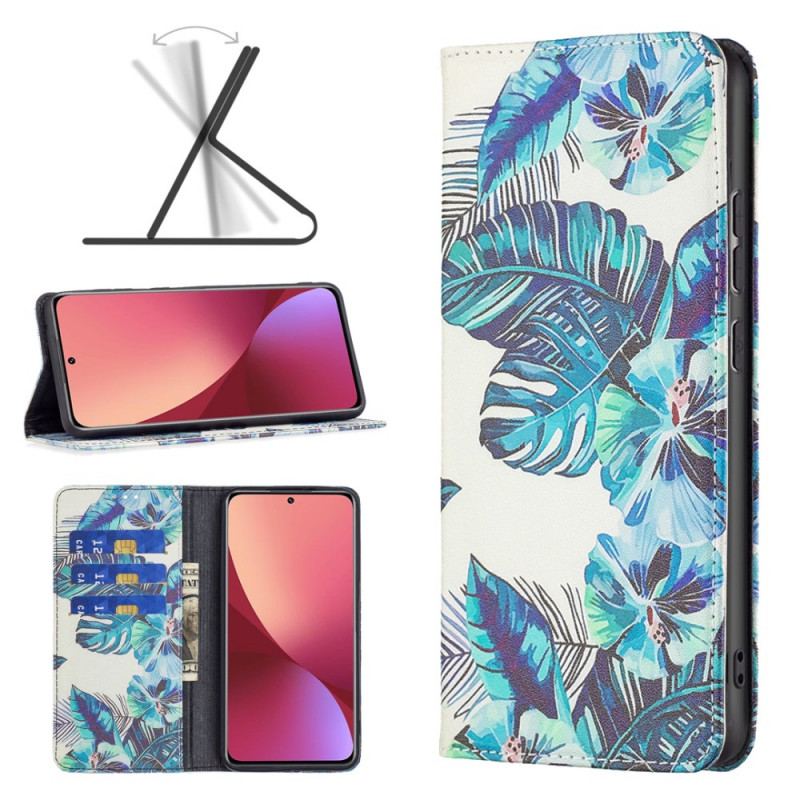 Capa De Celular Para Xiaomi 12 / 12X Flip Folhas