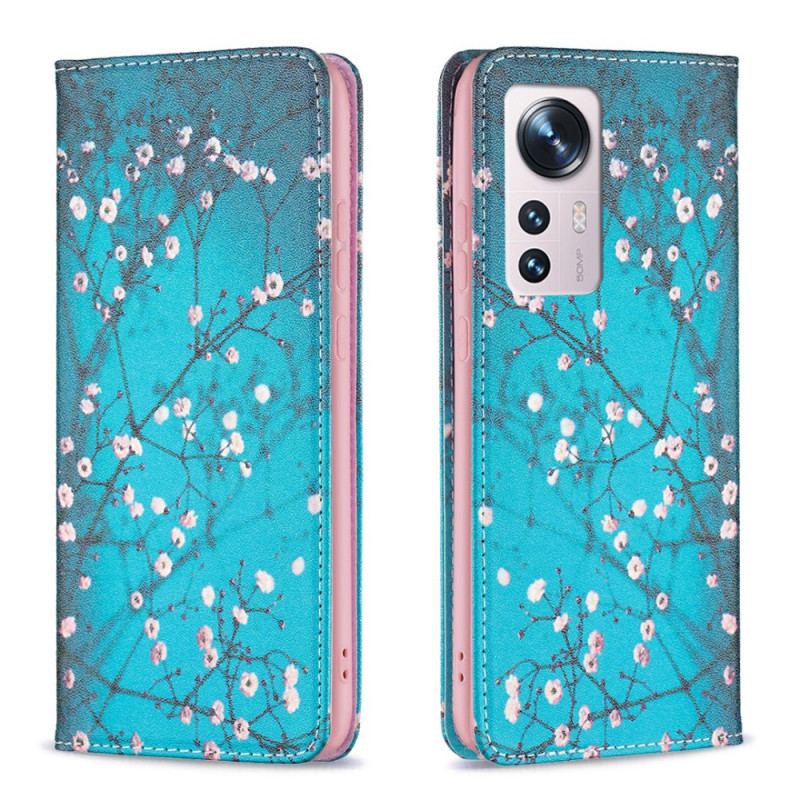 Capa De Celular Para Xiaomi 12 / 12X Flip Ramos Floridos