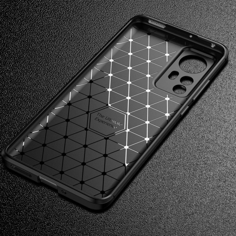 Capa De Celular Para Xiaomi 12 / 12X Textura Flexível De Fibra De Carbono
