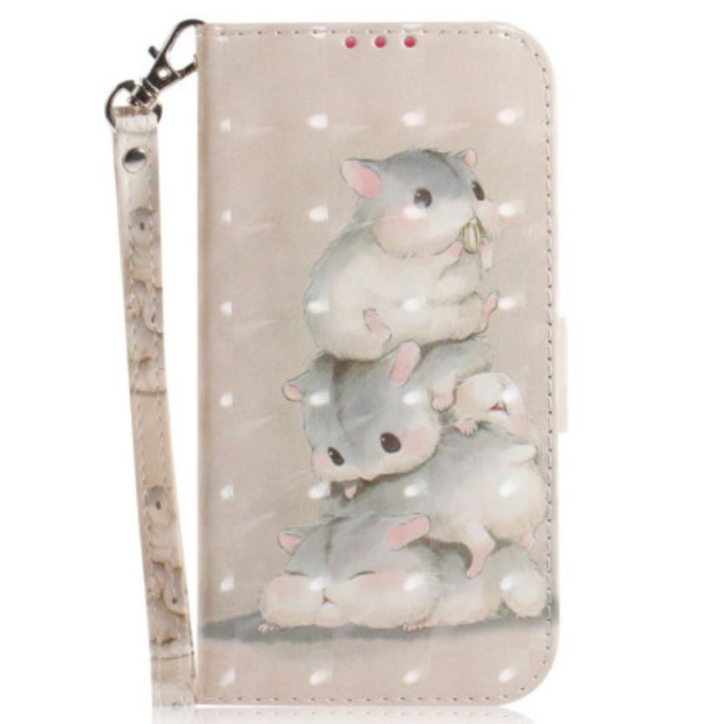 Capa Flip Para Xiaomi 12 / 12X De Cordão Esquilos Fio Dental
