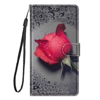 Capa Flip Para Xiaomi 12 / 12X De Cordão Strappy Floral