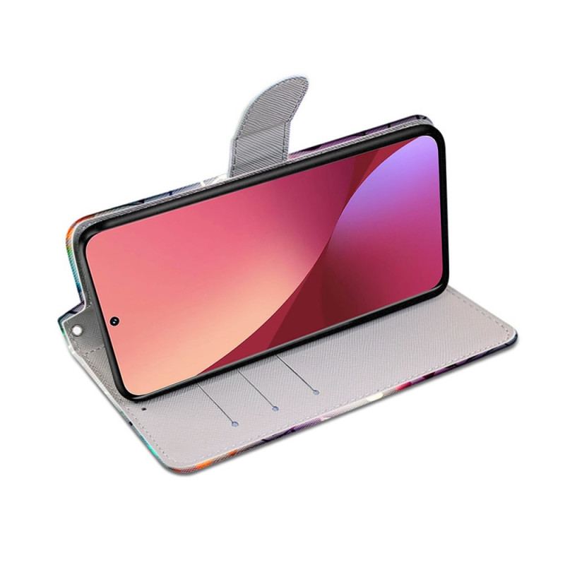 Capa Flip Para Xiaomi 12 / 12X Planta Gráfica