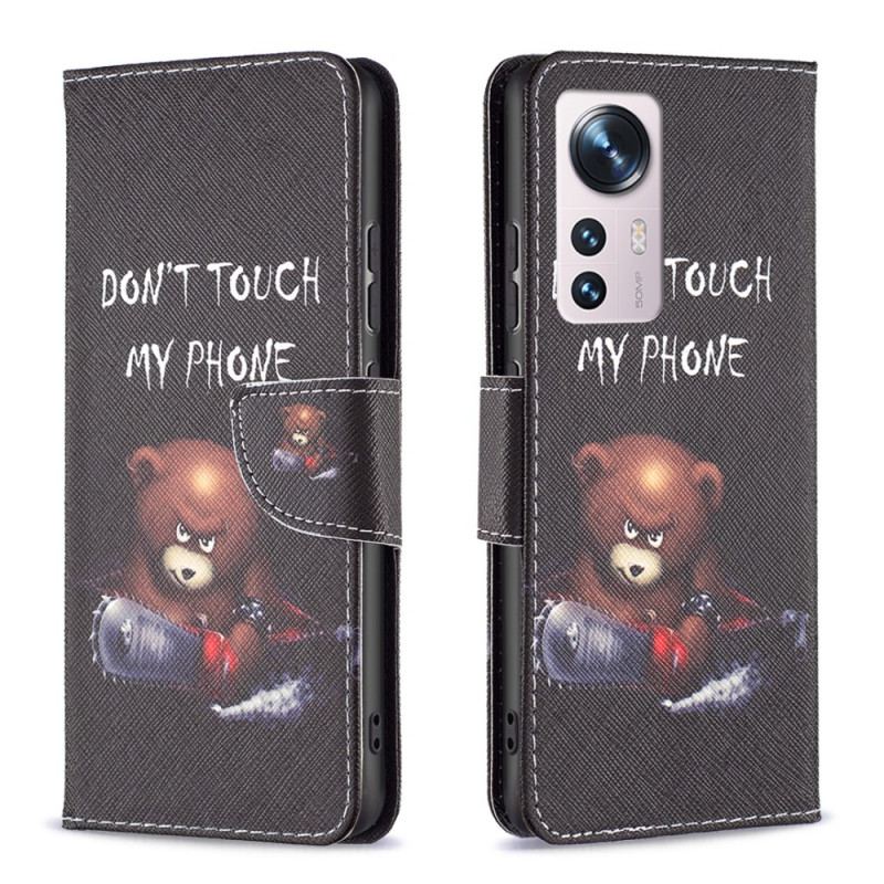 Capa Flip Para Xiaomi 12 / 12X Urso Perigoso