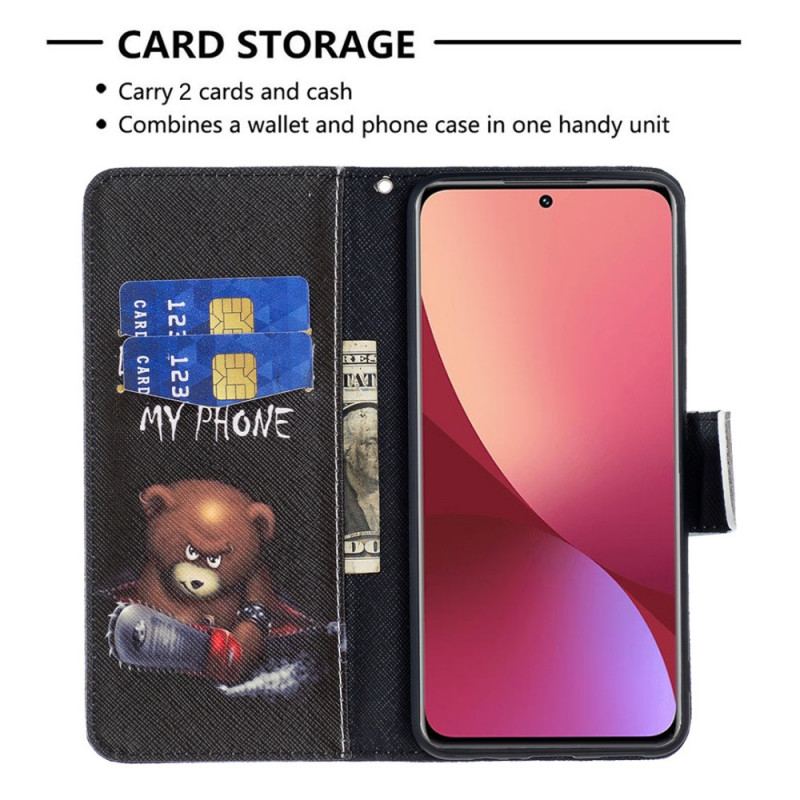 Capa Flip Para Xiaomi 12 / 12X Urso Perigoso