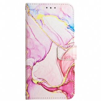 Capa Folio Para Xiaomi 12 / 12X De Cordão Tira De Mármore
