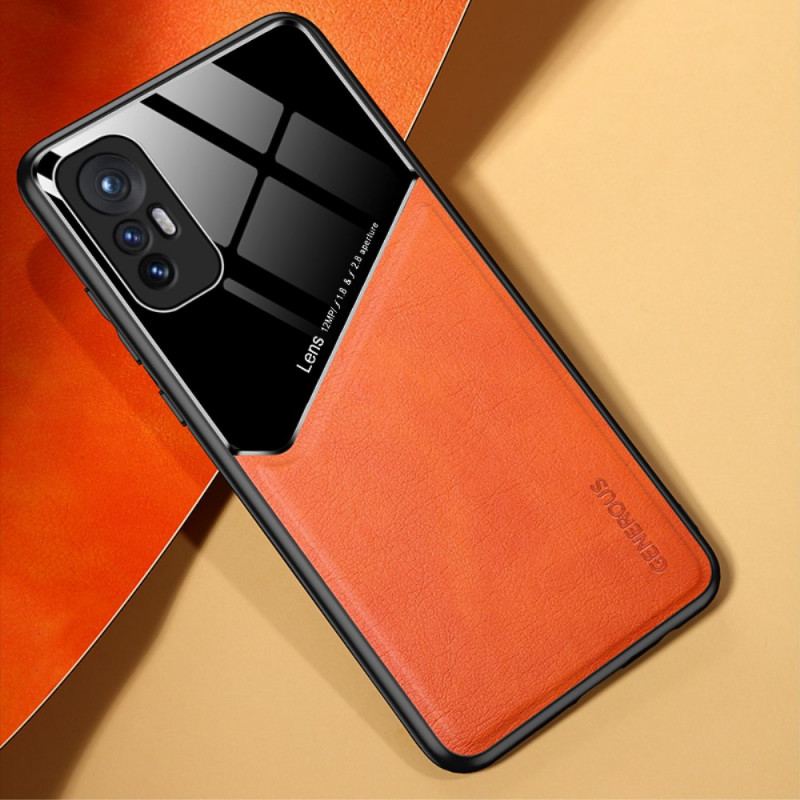 Capa Para Xiaomi 12 / 12X Efeito Couro Magnético