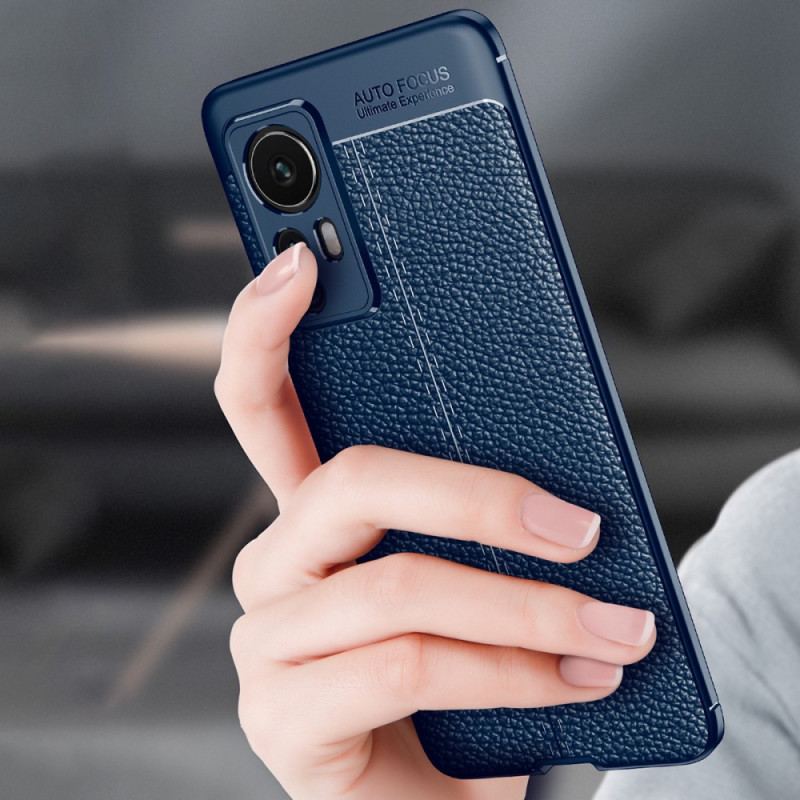 Capa Para Xiaomi 12 / 12X Linha Dupla Efeito Couro Litchi
