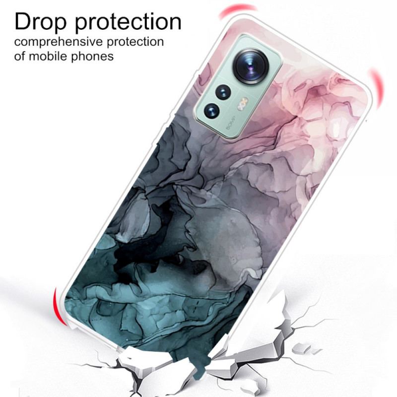 Capa Para Xiaomi 12 / 12X Mármore De Silicone