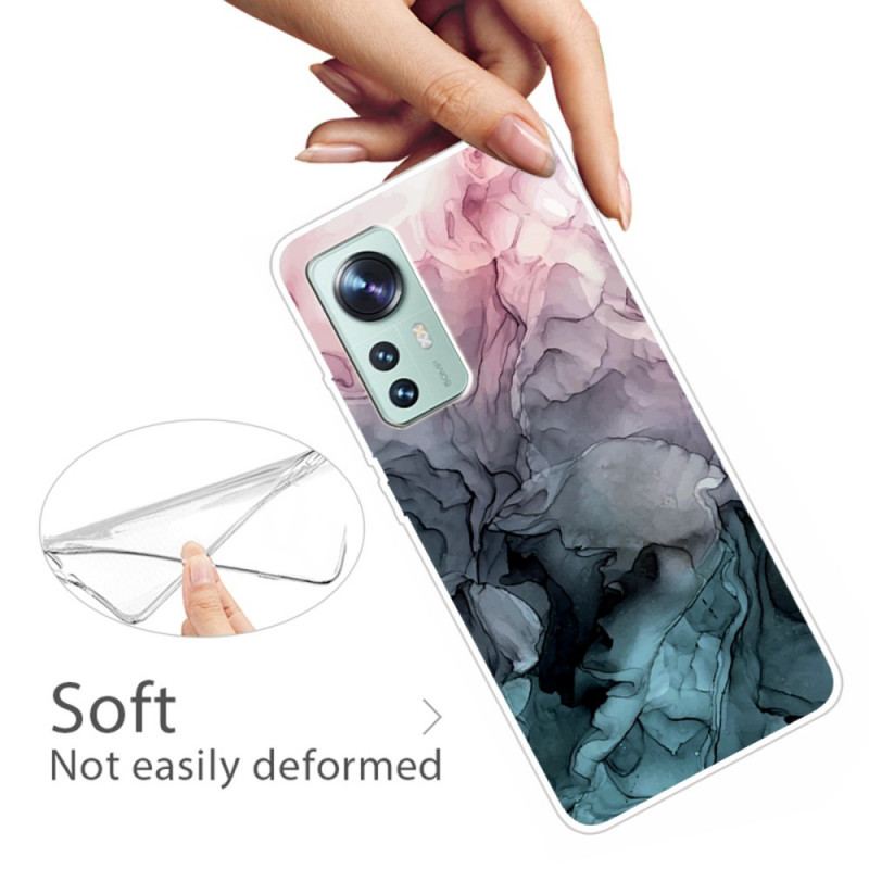 Capa Para Xiaomi 12 / 12X Mármore De Silicone